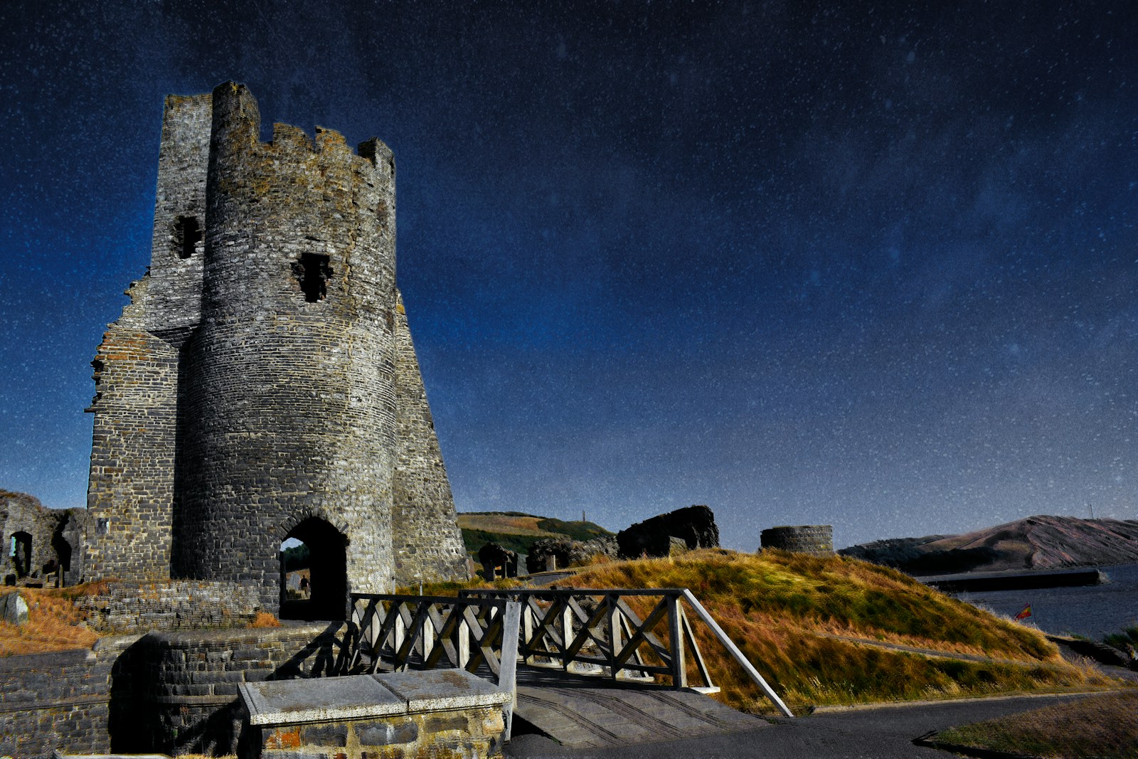 Aberystwyth gray concrete castle scenery