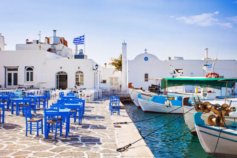 Beautiful Naousa village, Paros island, Cyclades, Greece